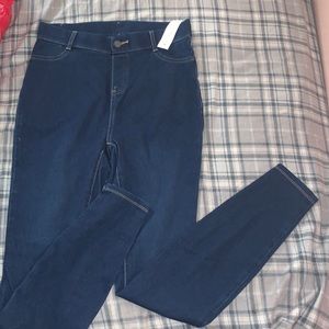High Rise Dark Blue Jeggings. Size XS. Stretchy
